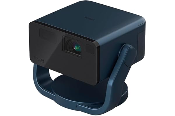 Epson EF-22N Mini Smart Laser Projector | Projecteur Vidéo Portable Full HD, 1920 x 1080p, Haut-Parleur Bluetooth 5W, Projection au Mur, au Sol ou au Plafond, 1000 Lumens, Google TV | 150", Bleu/Noir