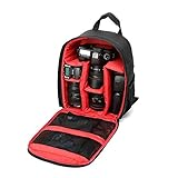 Lesgos Sac à Dos pour Appareil Photo, Sac étanche avec Rembourrage réglable pour appareils Photo Reflex numériques universels pour Hommes, Femmes