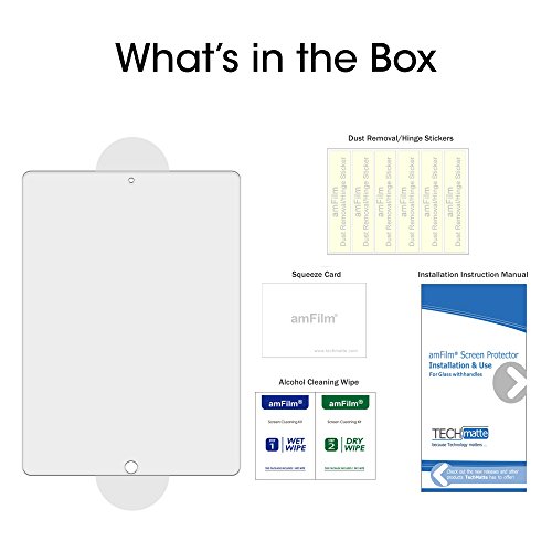 AmFilm iPad Pro 10,5 Zoll gehärtetes Glas Display Schutz für Apple iPad Pro 10,5 „2017 0.33mm 2.5D abgerundeten Rand (1-Pack) [Lifetime Warranty] - 4