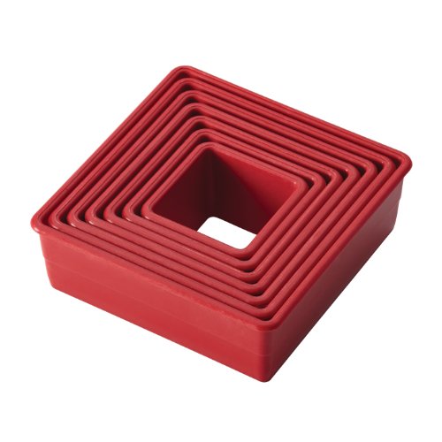 Cake Boss Fondant- / Keks-Ausstechformen, Nylon, Quadrate, 9 Stück - 2
