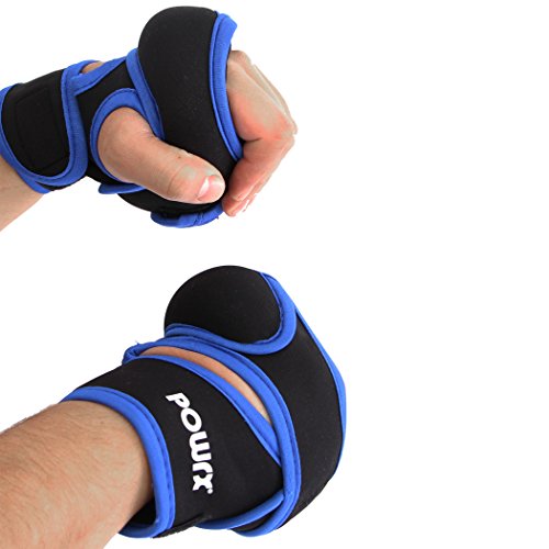 Gewichtshandschuhe 2x 1 Kg Hand – Gewichtsmanschetten Handgewicht Handgelenk Neopren XS - 5