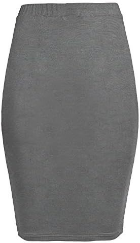 High Waisted Bodycon Stretch Fitted Long Tube Pencil Skirt (Charcoal 20)