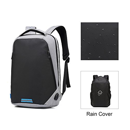 15 6 Zoll Business-Laptop-Rucksack mit Anti-Dieb-Rei  verschluss und USB-USB-Ladeanschluss  wasserdichte Reisen Backpack College Tasche mit versteckte