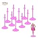 Produktbild ASIV 10 Stück Puppen Kleidung Display Stand Modell Unterstützung Frame Prop für Barbie Puppen, rosa