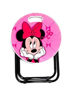 Jorex Mart Foldable Small Study Table for Kids Round Shape Cartoon Character Stool Table for Kids Girls and Boys Perfect Birthday Return Gift Item, (Multi Color), Pack of 1