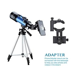 Alternative view of AOMEKIE Aomekie Telescopes for Adults Kids Astronomy Beginners 400mm Focal Length 70mm with Adjustable Tripod Phone Adapter Finderscope Erect-Image Diagonal and Metal Moon Filter