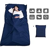 Fácil de LIimpiar: El saco de dormir se salva de la suciedad porque el interior está protegido de la suciedad. Después del uso, lave y seque el saco de dormir de la casa de campo, luego se empaca nuevamente.
