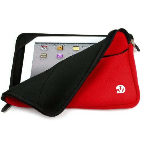 Vangoddy Neopren Stoßfest Tragetasche Carrying Case für Asus EeePad Transformer TF101 Apple IPAD Tablet-PC Samsung Galaxy Tab WiFi Tablet Acer Iconia Tab Archos 10.1 Internet Tablet HP Touchpad Motorola Xoom Tablet ViewSonic ViewPad Toshiba Folio Media Tablet Creative Ziio Tablet and other 10 Zoll Tablets (25,9 cm (10,2 Zoll)) (Rot) - 6