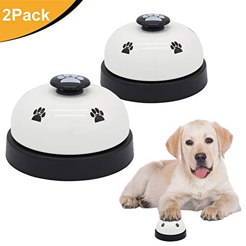 AK KYC 2x Campane da addestramento per Cane Addestramento for Vasino Formazione e comunicazione giocattoli interattivi tempo di alimentazione Dog Call Bells Training Ringer (Nero)