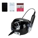 Negro Herramienta de manicura de máquina de pulido de uñas eléctrica profesional 30000 RPM para salón de manicura y hogar