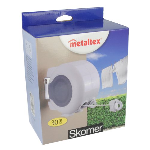 Metaltex Doppelte Wäscheleine, 30 m, ein- / ausziehbar, für den Außenbereich - 3