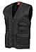 Outdoor Safari Weste Anglerweste in verschiedenen Farben Schwarz XL