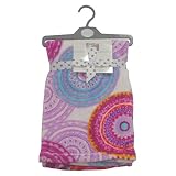 Mädchen Baby Kuscheldecke - Decke mit buntem Design 75 x 75 cm
