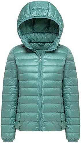 Mochoose Women's Winter Hooded Down Puffer Jacket Coat Packable Ultra Light Weight(Blue Pink,X-Large)
