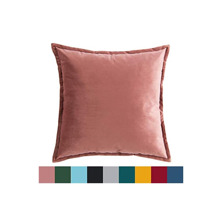 BEDSURE Kissenhülle 40x40 Hellrosa Doppelpack, Kissenbezug 40 x 40 cm