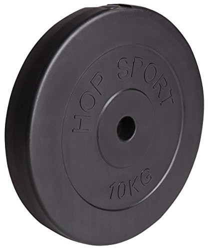 Hop-Sport Hantelscheiben 5, 10, 20, 30 kg Kunststoff Gewichte Hanteln Set Gewichtsscheiben - 2