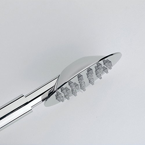 Hiendure® Moderne 4 Zoll Runde Handbrause wasserfall Badezimmer Silber Anti-Kalk-Düsen Duschkopf Edelstahl, Chrom - 3