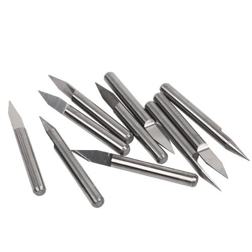 DN 30 Grad 0,2 mm Hartmetall Stich Spitzen CNC Fräser Werkzeug für PCB Board (Packung mit 10) - 2