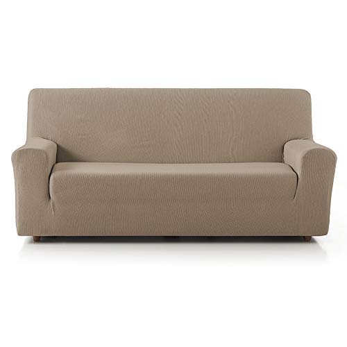 PROMOPACK 3+2 Dúo Fundas de Sofá Elástica Rustika BASIC HOME by TEXTURAS (BEIGE)