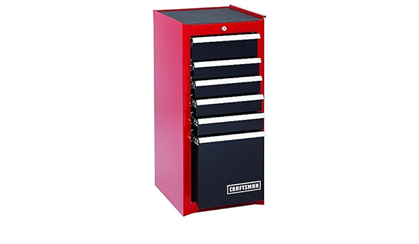 Craftsman 6 Drawer Heavy Duty Ball Bearing Side Cabinet Red Black Amazon In Home Kitchen