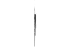 Silver Brush Limited 3007S-1 Black Velvet Professional Script Liner Brush, Natural Squirrel Hair and Synthetic Mix Blend Filament Watercolour Brush, Size 1, Short Handle