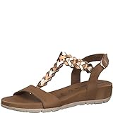 Verschluss: Klettverschluss Tamaris 1-1-28231-22 Damen Riemchensandale,Sandale,Sandalette,Sommerschuh,bequem,flach,Touch-IT,COGN./Rose MET,40 EU