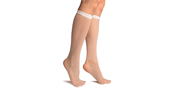 white fishnet socks
