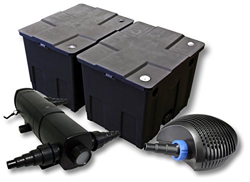 SunSun Filter Set für 60000l Teich mit 36W Teichklärer und 40W ECO Pumpe