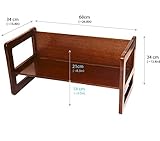 3 in 1 Multifunktionale Kindermöbel im Vierer Set Bestehend Aus einem Multifunktionalen Kindertisch oder Kindersitzbank und einer Multifunktionaler Kindersitzbank und zwei Multifunktionale Kinderstühle oder ein Multifunktionales Nest von vier Couch- Beistelltischen für Erwachsene, aus Massivem Buchenholz Dunkel Lackiert - 3