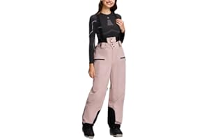 Pioneer Camp Skihose Damen Wasserdicht Winddichte Warme Snowboardhose mit Abnehmbaren und Taschen Winter Schneehose für Outdoor Sporten