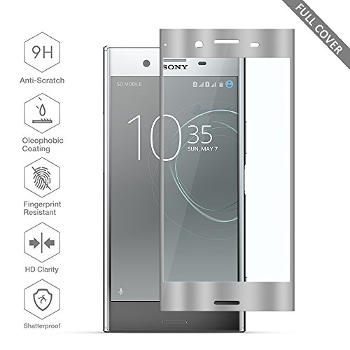 Sony Xperia XZ Premium Panzerglas[Perfekt verbesserte Version], Beyeah Vollständige Abdeckung Schutzfolie aus hochwertigem gehärtetem Glas für Sony Xperia XZ Premium (Silber)