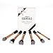 Savisto 6 Piece Essential Kabuki Make Up Brush Set in Gold - Professional Synthetic Makeup Brushes & Stylish Gift Box