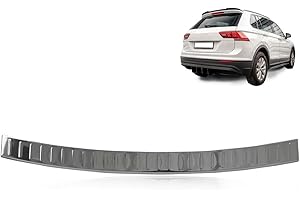 ROBUST CAR PARTS ROBUST Chrome Rear Bumper Protector Guard Trim Scratch Cover Sill Stainless Steel for Volkswagen Tiguan Mk2 2016 Onwards