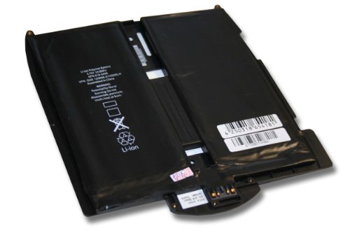vhbw Li-Polymer Akku 5400mAh (3.75V) für Tablet Pad Apple IPad 1G, A1219, A1315, A1337 wie 616-0478, 616-0448, 969TA028H.