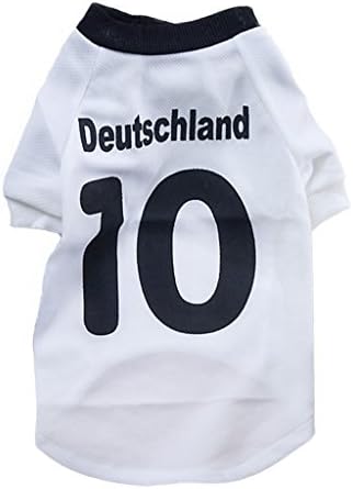 SDDM Pets Clothes Pet Football T-shirt,2014 Soccer World Cup Dog Sweater Sport Jersey For Germany Deutschland ( Size : M(13.0*15.7*10.2'') )