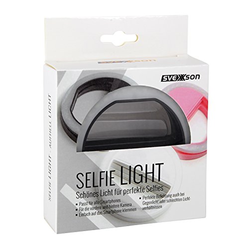 Selfielicht SL36 - Selfie Ring Licht Handy Smartphone - Selfie Licht - Ringlicht - Tablet - iPad - Macbook - Handtasche, schwarz - Kamera Ringlicht
