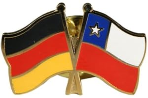 Flaggenfritze Freundschaftspin Deutschland A-F, 22 mm, Flaggen Pin vergoldet aus Hartemaille, Länder Anstecker zum Sammeln und Tragen