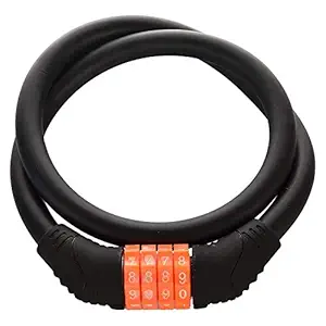 AllExtreme EXBNCL1 Anti-Theft Protection Bike Cable Lock 4 Digit Security Resettable Combination Number Locks (2 Feet)