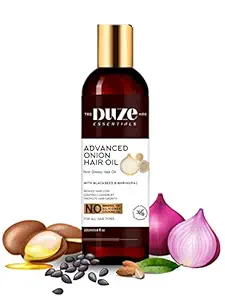 DUZE Onion Hair Oil for Hair Growth and Hair Fall Control - With Black Seed Oil Extracts - 200 ml