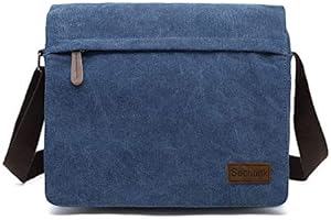 Sechunk Kleine Umhängetasche aus Segeltuch im Vintage-Stil