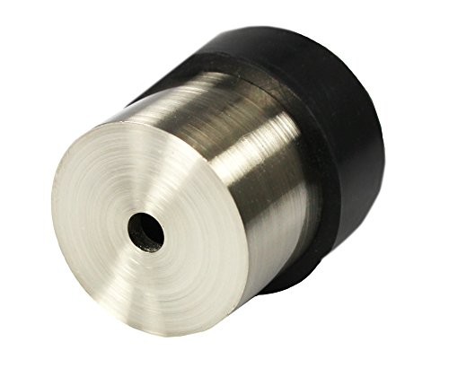 COM-FOUR® 2x Türstopper Tür Stopper Bodentürpuffer aus Edelstahl zum Schrauben Ø3,0cm (2 Stück) - 2