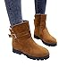 Produktbild TianWlio Stiefel Frauen Winter Warm Schuhe Stiefeletten Boots Halten Schlüpfen Schneestiefel Weihnachten Frauen Flache Schuhe Schneestiefel Wildleder Schnalle Stiefel Runde Kappe Halten Warme Schuhe
