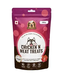 Gourmutt Grain Free Chicken & Meat Treats for Dogs and Puppies (Pack of 2) (160g)