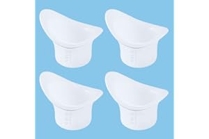iTGOOS 4 Piece 8ml Eye Wash Cup Reusable, Silicone Eye Bath Cup, Eye Cups Wash Portable, Eye Flush Cups, for Travel & Effective Eye Cleansing