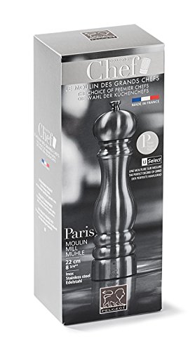 Peugeot 32494 Paris Chef Pfeffermühle Edelstahl, 6 x 6 x 22 cm, silber - 3
