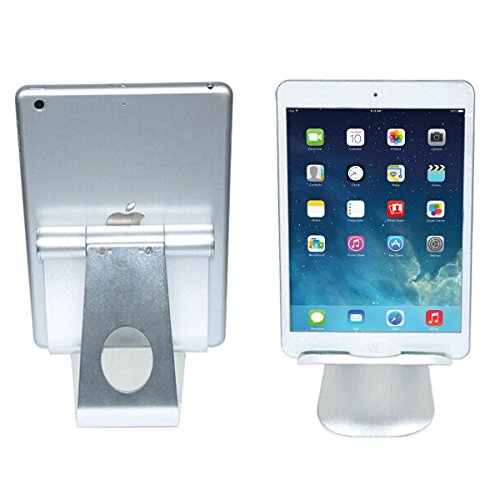 Alienwork Tablet Ständer für 4-12 Zoll Smartphone/Tablet Ständer Stand Halter Halterung Aluminium silber AD401H-01 - 2