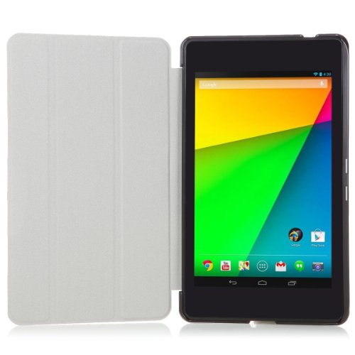 MoKo Google New Nexus 7 FHD 2nd Gen Hülle – Ultra Slim Stand Case Schutzhülle Case Tasche Smart Cover mit Auto Sleep Wake up Modus und Standfunktion für Google Nexus 7 2 2013 Tablet, SCHWARZ - 5