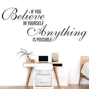 StickMe Anything is Possible - Office - Inspirational - Motivational - Quotes - Wall Sticker -SM773 (Multi Colour, Vinyl - 100cm X 40 cm )