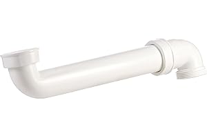 kör4u Desagüe de plástico para ahorro de espacio, 1 1/2 pulgadas, para sifón en cocina y baño