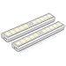 Produktbild LED Schrankbeleuchtung x 2, Yokkao 10-LED LED-Lichtleiste Kabellose Bewegungsmelder, drahtloser PIR Bewegungs-Sensor LED-Licht Auto Sensing Nachtlicht Emergence Lampe für Kleiderschrank, Auto, Dachboden, Küche, Gang, Schubfach, Schrank, Treppen - Warmweiß